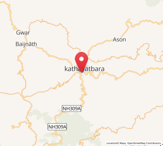 Map of Bageshwar, Uttarakhand