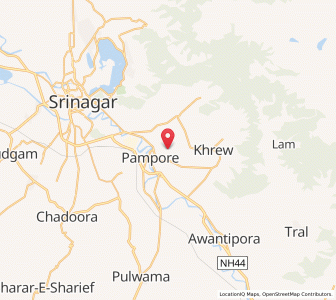 Map of Bagh-i-Enayatullah, Kashmir