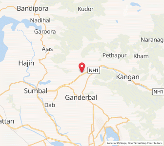 Map of Bagh-i-Zaman, Kashmir