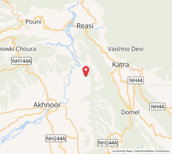 Map of Baghani, Kashmir