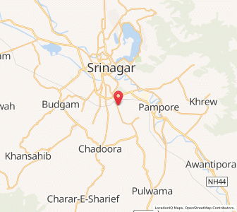 Map of Baghat Kanipur, Kashmir