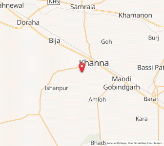 Map of Baghaur, Punjab