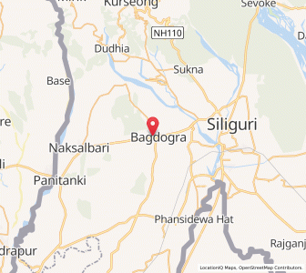 Map of Baghdogra, West Bengal