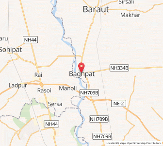 Map of Baghpat, Uttar Pradesh