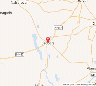 Map of Bagodra, Gujarat