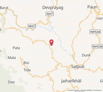 Map of Bagon, Uttarakhand