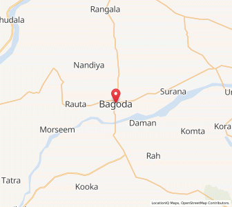Map of Bagora, Rajasthan