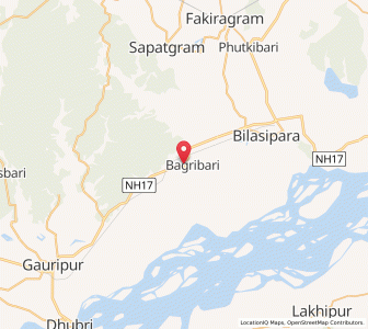Map of Bagribari, Assam