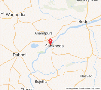 Map of Bahadarpur, Gujarat