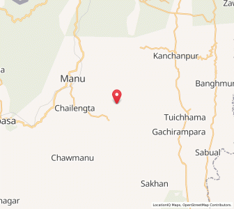 Map of Bahadurpara, Tripura
