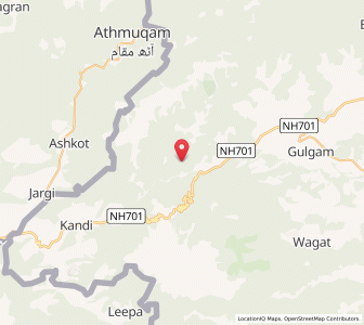 Map of Bahamur, Kashmir