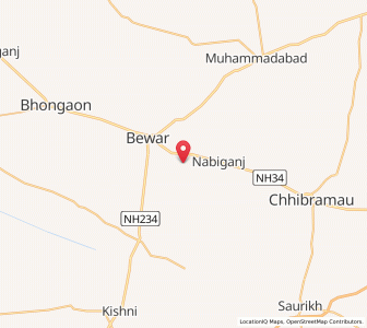 Map of Bahdinpur, Uttar Pradesh