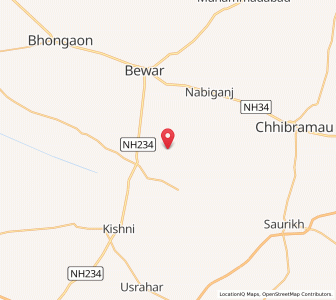 Map of Bahramau, Uttar Pradesh