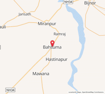 Map of Bahsuma, Uttar Pradesh