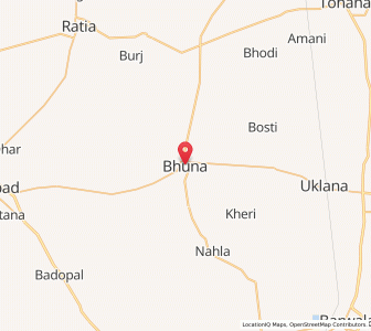 Map of Bahuna, Haryana