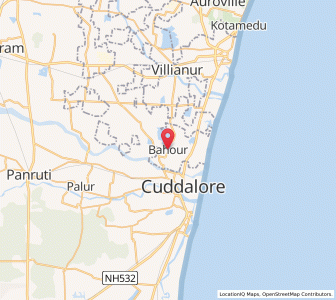 Map of Bahur, Puducherry