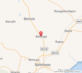 Map of Baisinga, Odisha