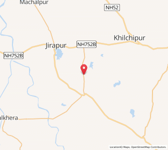 Map of Bajron, Madhya Pradesh