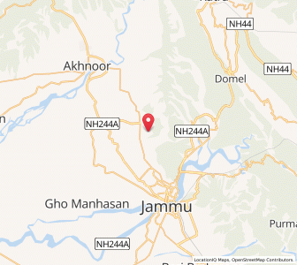 Map of Bajuan, Kashmir