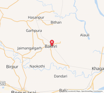 Map of Bakhri, Bihar