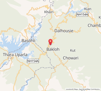 Map of Bakloh, Punjab