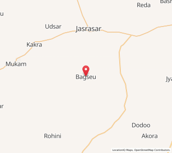 Map of Baksheu, Rajasthan