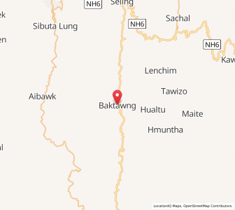 Map of Baktawng, Mizoram