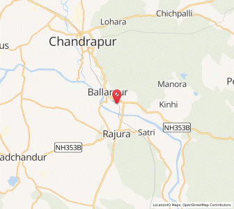 Map of Balharshah, Maharashtra