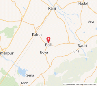Map of Bāli, Rajasthan