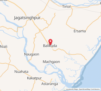 Map of Balikuda, Odisha