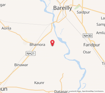 Map of Ballia, Uttar Pradesh