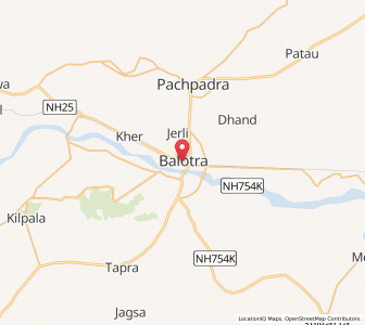 Map of Balotra, Rajasthan