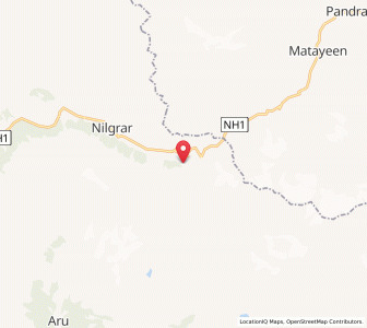 Map of Baltal, Kashmir