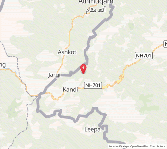Map of Baltharian, Kashmir
