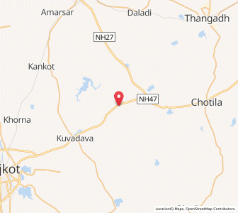 Map of Bamanbore, Gujarat