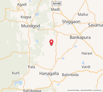 Map of Bamanhalli, Karnataka