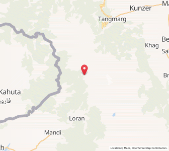 Map of Bambanar, Kashmir