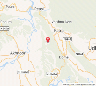 Map of Bameal, Kashmir
