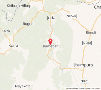 Map of Bamebari, Odisha