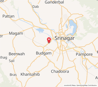Map of Bamhina, Kashmir