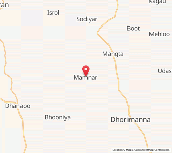 Map of Bamnor, Rajasthan
