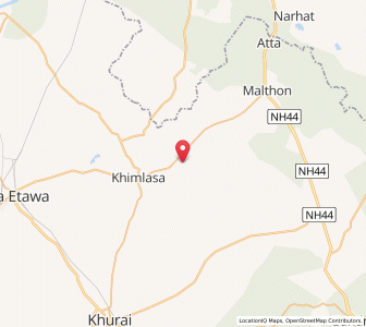 Map of Bamnora, Madhya Pradesh