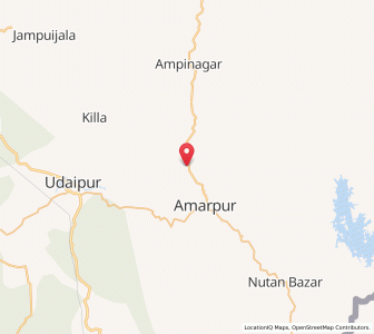 Map of Bampurbari, Tripura