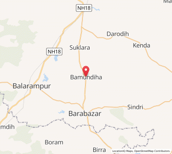 Map of Bamundiha, West Bengal