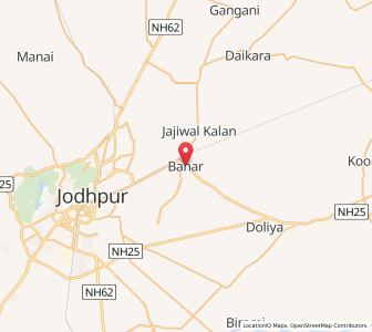 Map of Banar, Rajasthan