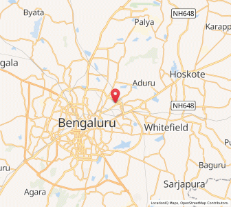 Map of Banaswadi, Karnataka
