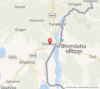Map of Banbasa, Uttar Pradesh