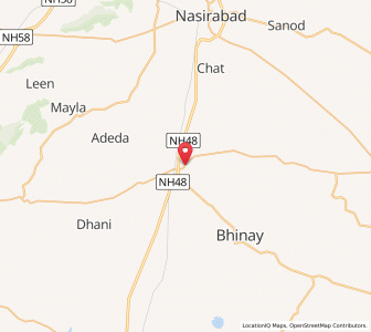 Map of Bandanwara, Rajasthan