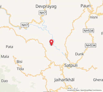 Map of Bandhli, Uttarakhand