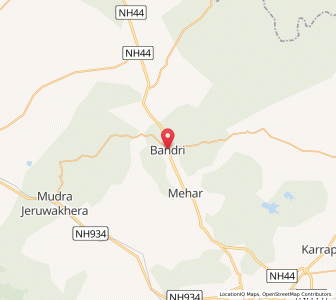 Map of Bandri, Madhya Pradesh